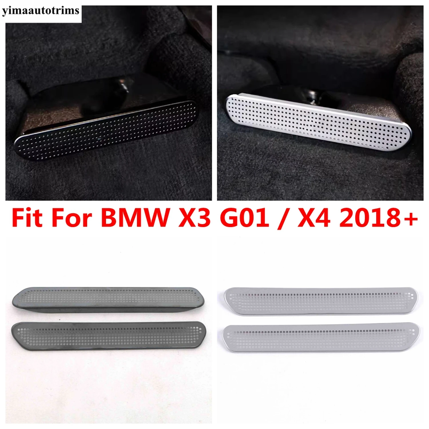 

Car Under Seat Air AC Conditioning Outlet Vent Protective Dust Cover Accessories Interior Fit For BMW X3 G01 / X4 2018 - 2023