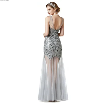 Abito da Sera Retrò con Frange per Donna, Adatto per Feste a Tema Speakeasy, Jazz, Ballroom, Halloween, Carnevale e Cosplay