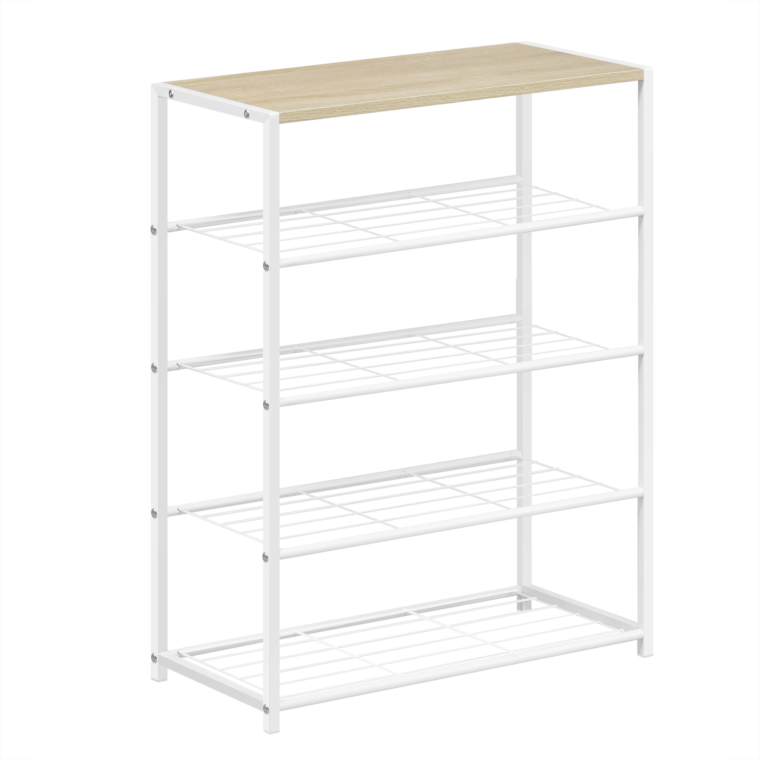 WOLTU Schuhregal 2/3/4 Schichten Schuhorganisatoren Metallrahmen Schuhaufbewahrungsregal Schuhbank für Wohnzimmer Eingang Flur Badezimmer – Detail 28