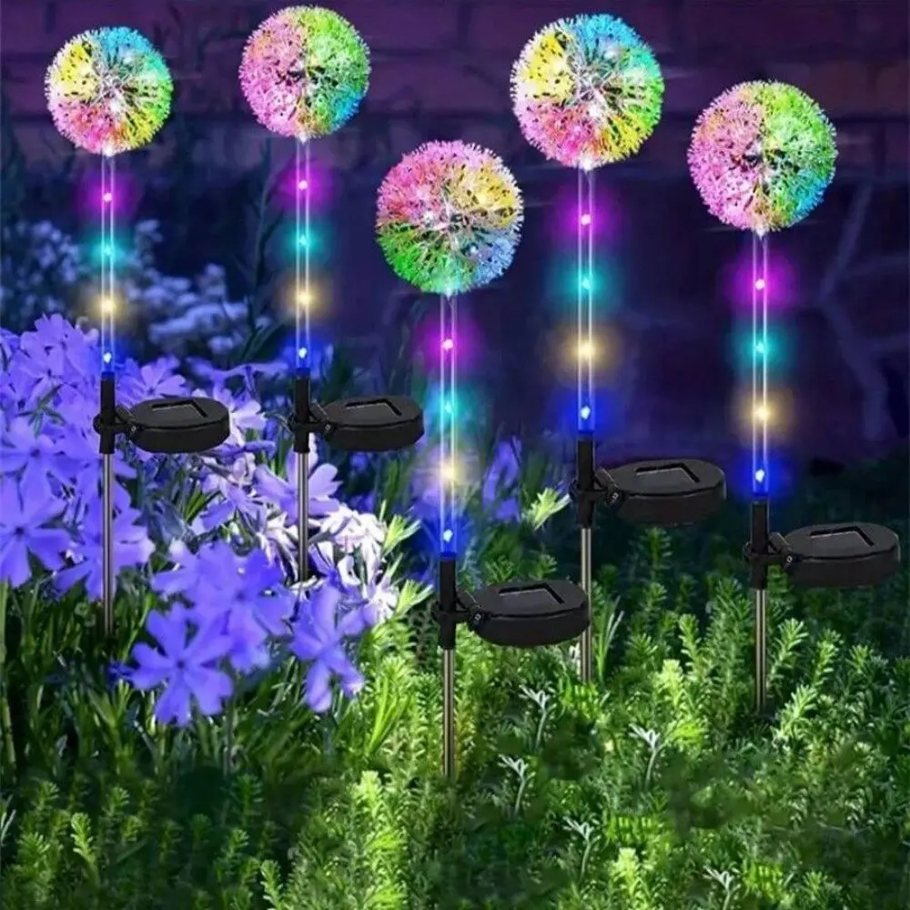 Solar LED Dandelion Decorative Garden Lights - Waterproof Outdoor Landscape Lighting for Lawn, Yard, Pathway, and Plants