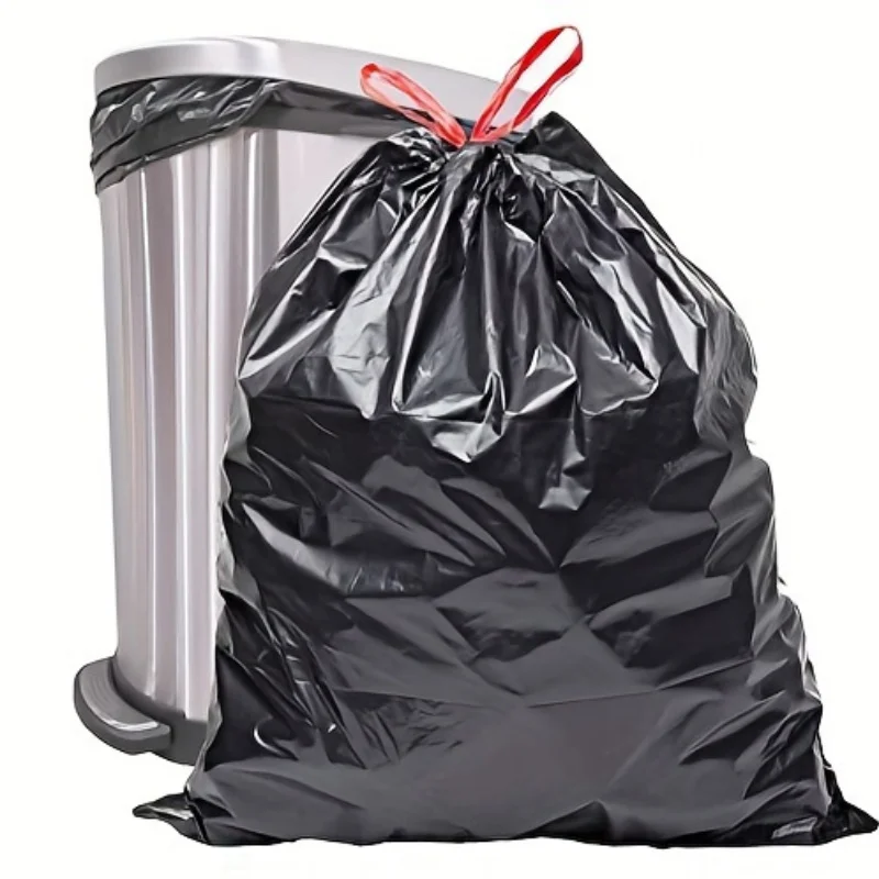 Disposable Trash Bags 1 Roll 15pcs Extra-Large 35-Gallon Foldable Multi-Purpose Home Outdoor Car Kitchen