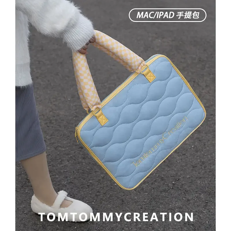 Bolsas de Algodão Acolchoadas para Mulheres Bolsa Mensageiro de Grande Capacidade Estojo Acolchoado para Laptop para Matebook Dell Lenovo Macbook Space 16