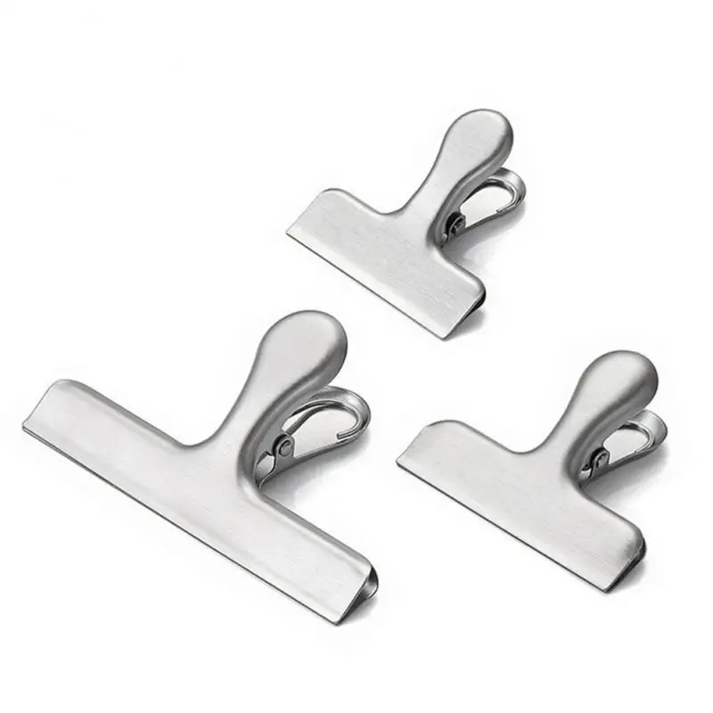 Sealing Clips 1-8PCS Stainless Steel for Food Storage Bag Home Kitchen