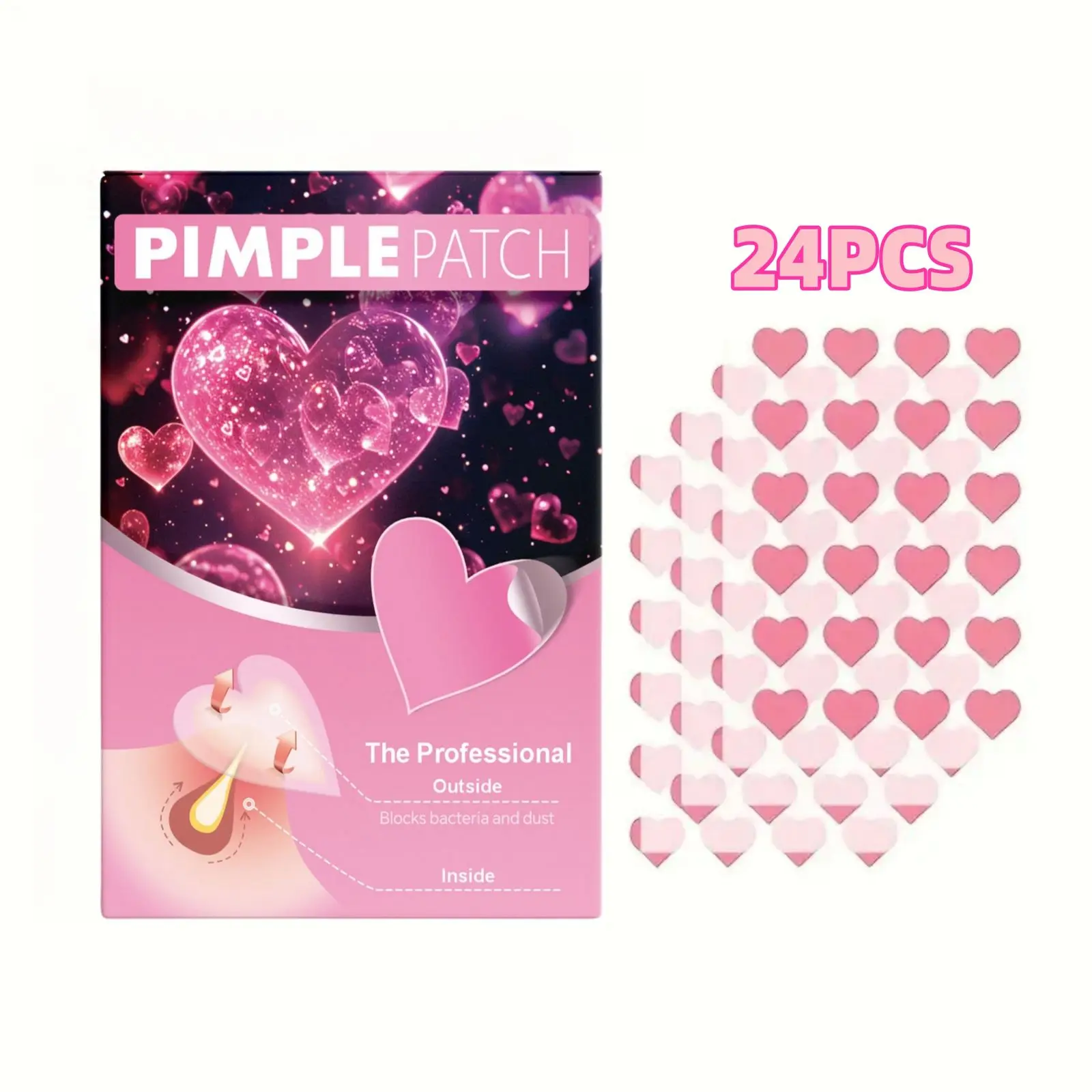 24pcs Acne Patch, Covers Pimple And Acne, Acne Pimple Patch for Covering Zits And Blemishes, Spot Stickers for Face And Skin.
