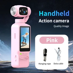 Ultra HD 4K Rotatable Action Camera for Vlogging & Life Recording (Pink)