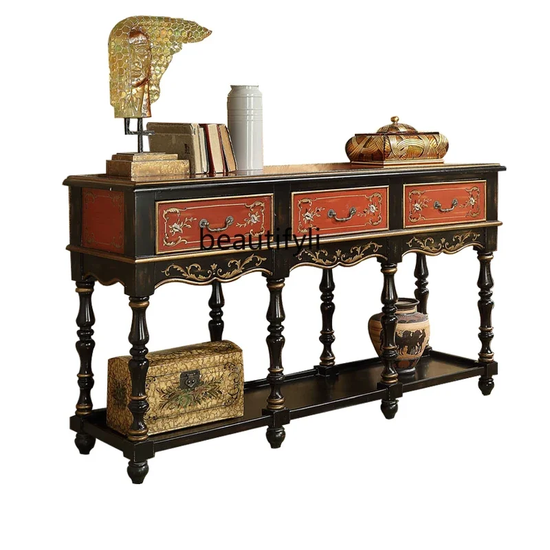 

Console Tables Home Entrance Cabinet Retro Chinese Style a Long Narrow Table Italian Style Sofa Tables Long Altar