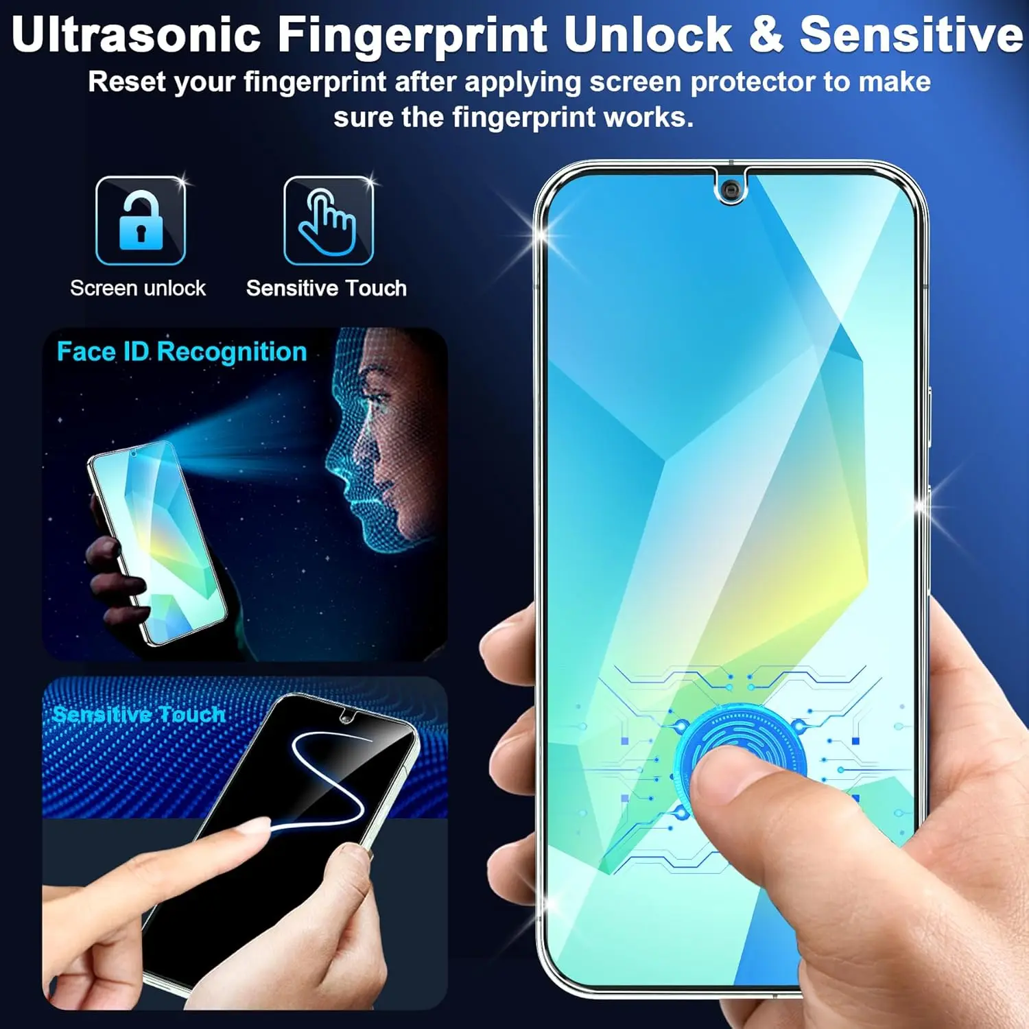 Premium 9H Tempered Glass Screen Protector (1-4 Pack)