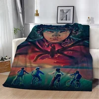 Stranger Things Poster Throws Blankets for Sofa Luxury Throw Blanket King Size Fluffy Plaid Home Interior Microfiber Bedding 2