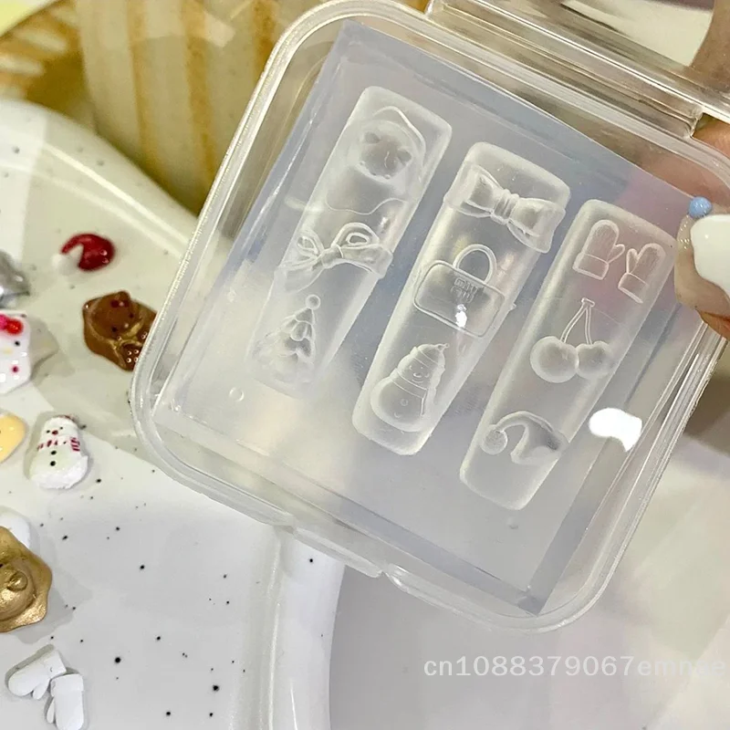 실리콘 눈사람 네일 조각 금형 크리스마스 선물 네일 장식 입체 스탬핑 플레이트 네일 디자인을 위한 매니큐어 도구