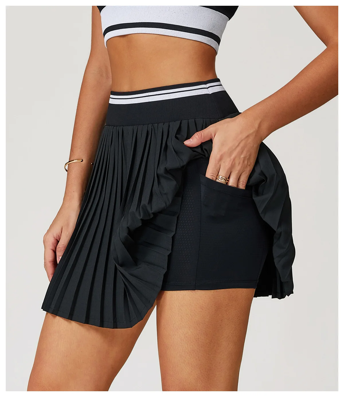 High Waist Yoga Sports Short Skirts Seamless Golf Tennis Skorts Women's Quick Drying Runing Fitness Workout Gym A-line Skirt 18 S8b5d0e9806cd47e3b7ebd569a4aded641