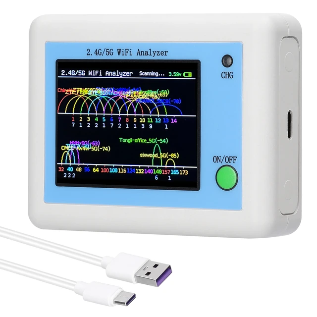 Scanner di segnale WIFI 2.4G/5G analizzatore di utilizzo del segnale WIFI  assistente alla gestione del Router con Tester per cavi di rete con Display  da 2.4 pollici - AliExpress