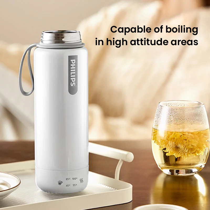 Philips 2-in-1 Electric Kettle & Vacuum Insulated Cup 350mL 4 Temp Settings SUS316 Stainless Steel Portable Travel Water Boiler