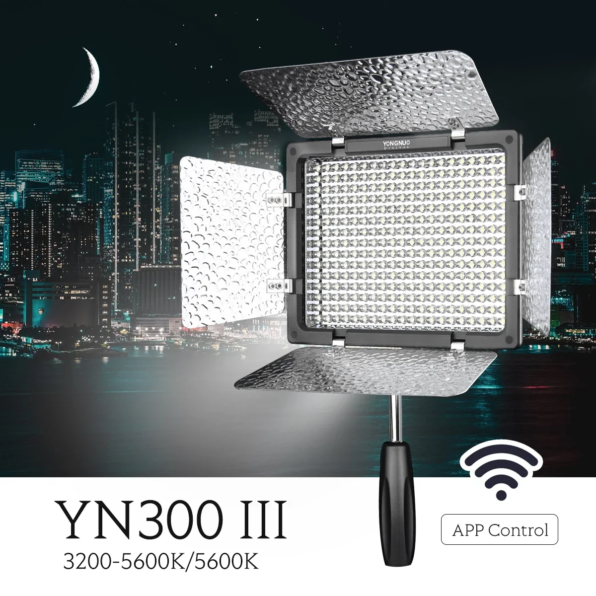 Yongnuo YN300 III YN300III LED 비디오 라이트 카메라 라이트, 이중 색상 3200k-5500K 무선 원격 조명, DV 캐논 니콘용