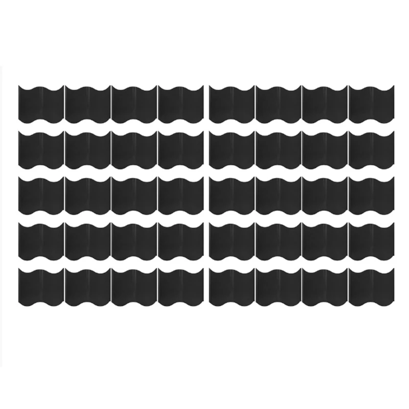 

40 Pack Landscape Border Flexible Interlocking Decorative Edging Plastic Palisade Fence DIY Decorative