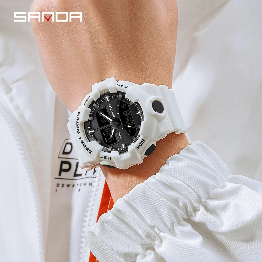 SANDA Sports Men's Watches Top Brand Luxury Military Quartz Watch Men Waterproof S Shock Wristwatches relogio masculino 3130