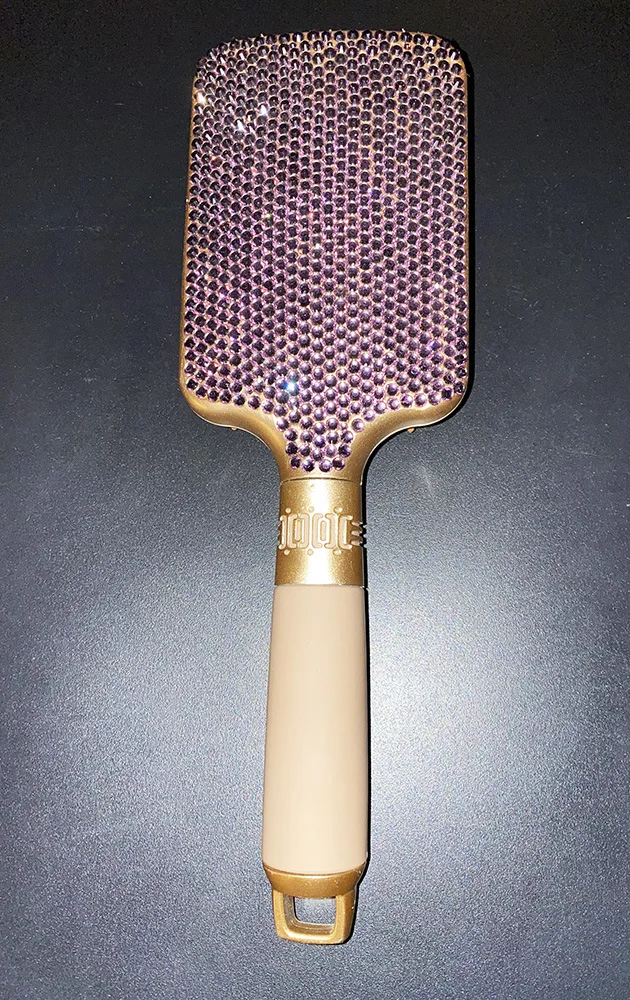 Escova de Cabelo para Shairdressing Ferramentas de Estilo Diamante Incrustado Pente Escova Vara-perfurado Airbag Massagem Feminino Encaracolado Desembaraçar 9 Computers & Electronics