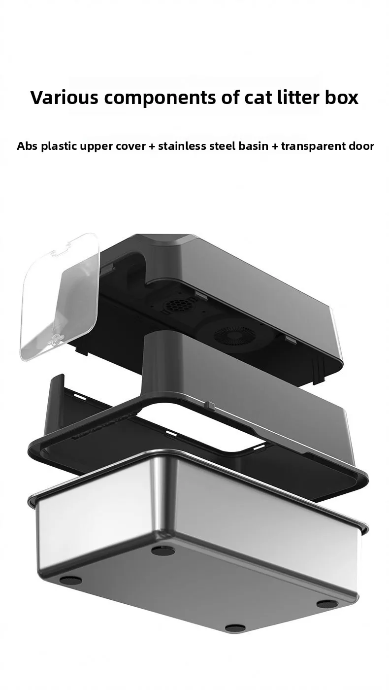 Automatic Self Cleaning Cat Litter Box Large Covered Deodorizing_voghion.com