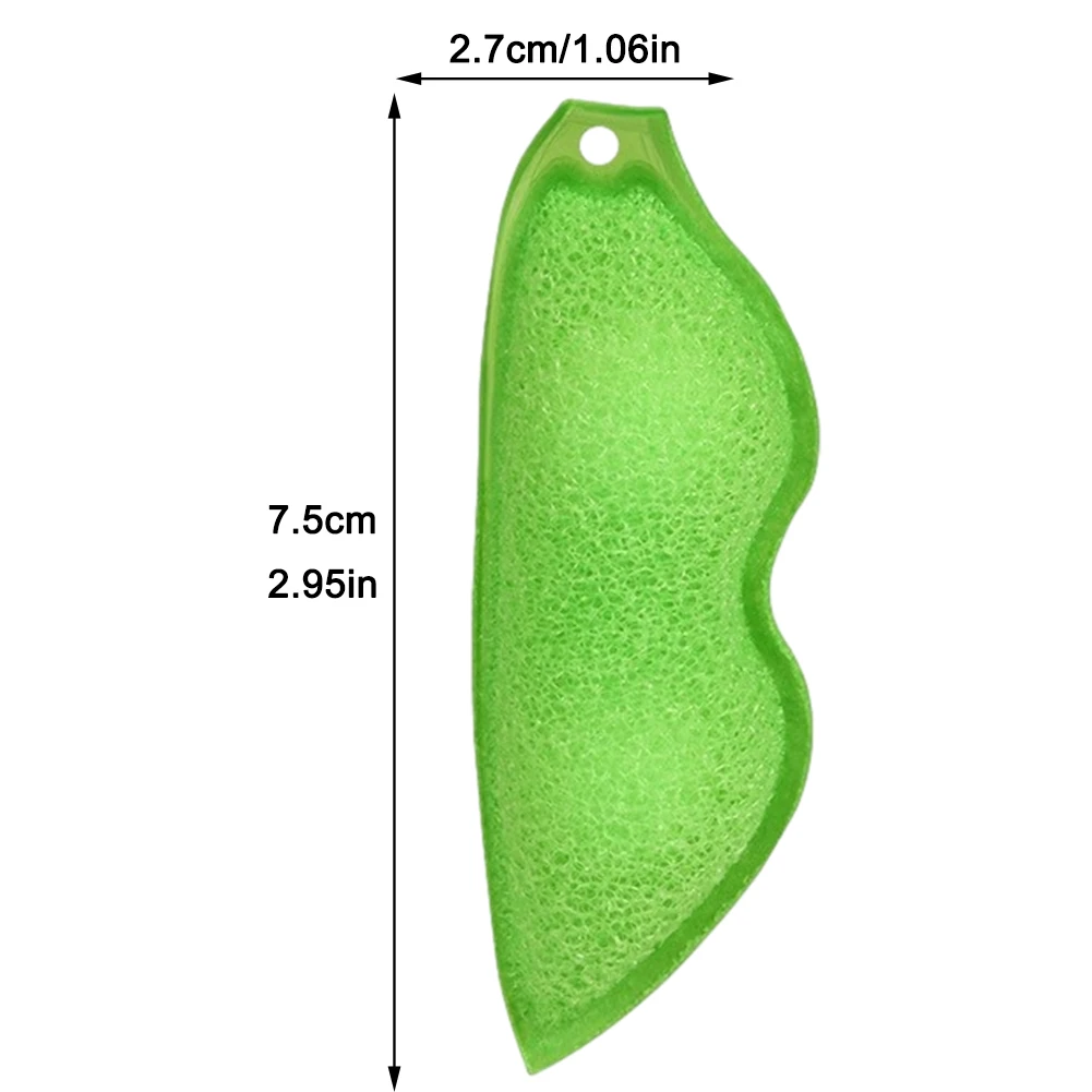 6pcs Reusable Bottle Cleaning Sponge Lightweight Soft Aluminum Ceramic Ball Pea Shape Kitchen Tool 6