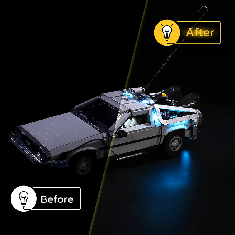 Lighting Led Kit For LEGO 10300 Car Delorean Back to the Future