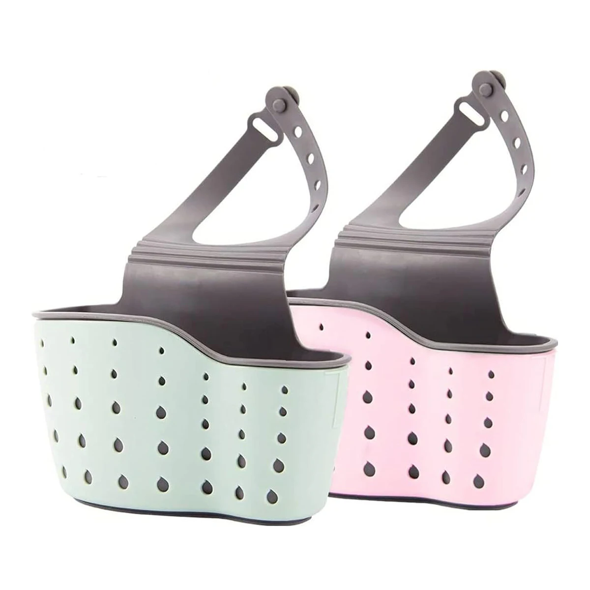 Sink Shelf Soap Sponge Holder Clip Dish Drainer Drying Rack Silicone Storage Basket Bag Bathroom Holder Kitchen Accessories Tool 1