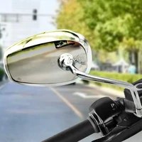 Universal 10mm Chrome Rearview Mirrors Motorcycle Motocross Scooter E-bike Racing Motorbike Side Mirror Rear View Accessories