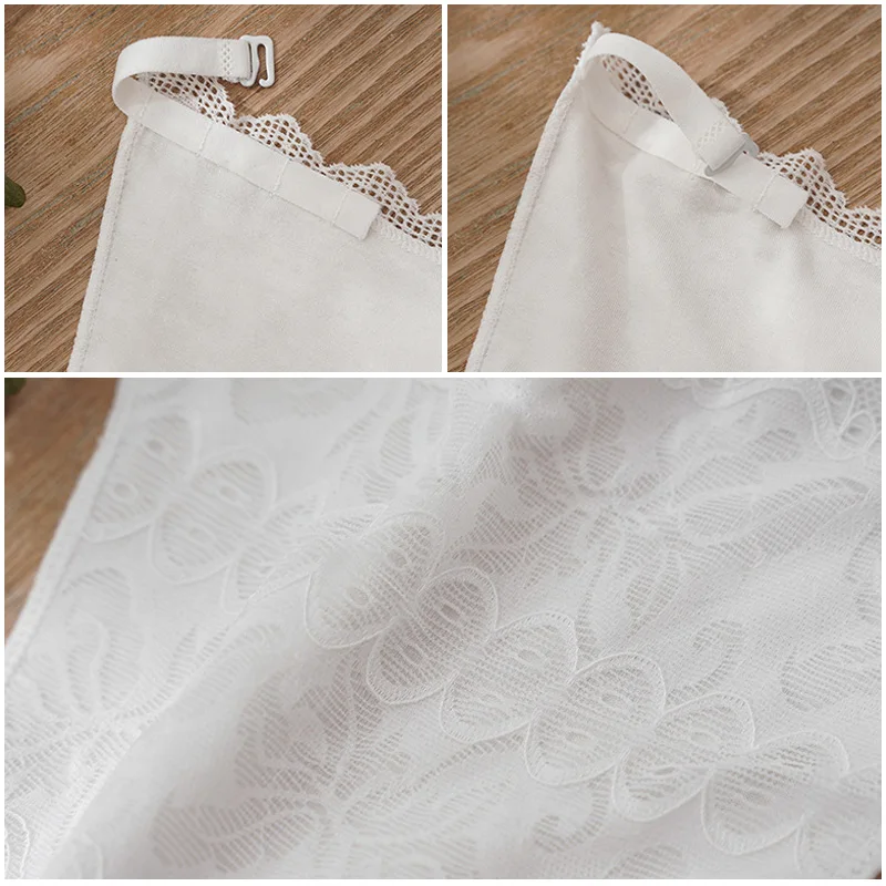 Double-Layer Lace Privacy Invisible Cleavage Cover Anti Peep Women Clip-On Mock Camisole Bra Insert Wrapped Chest Hide Underwear women lingerie bra lace camisole tops