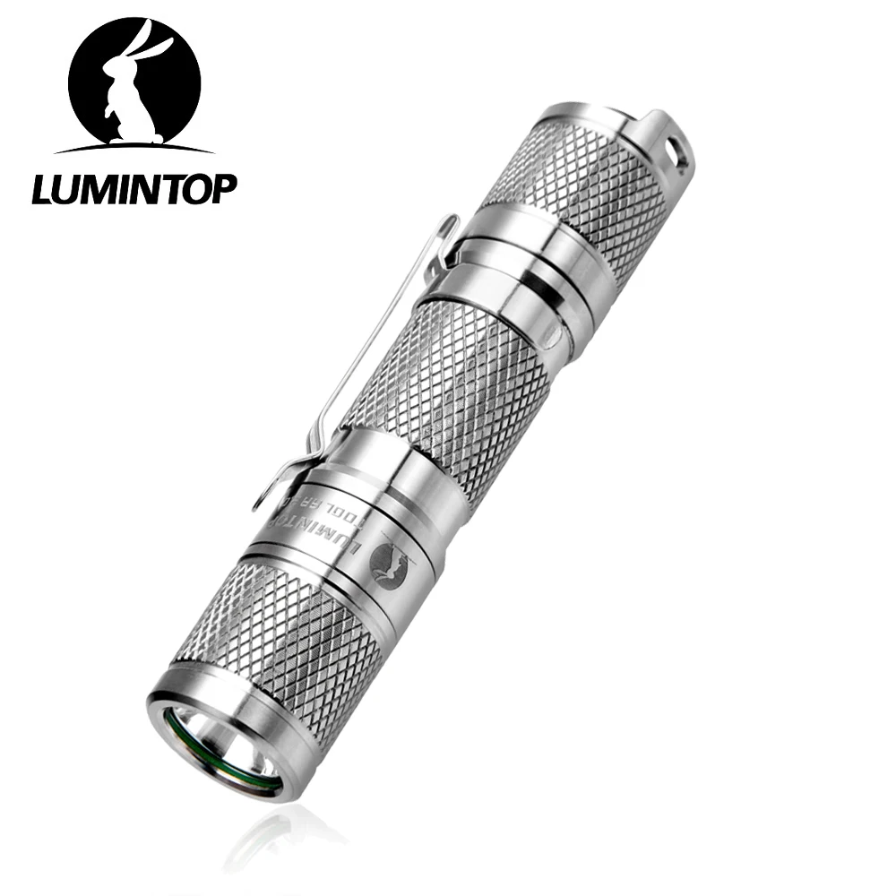 

EDC LED Lantern Titanium Flashlight Rechargeable Lamp Outdoor Lighting High Powerful Torch 900 Lumens 14500/AA Battery TOOL AA