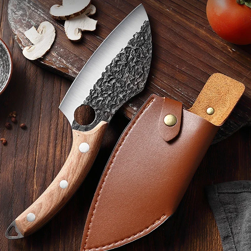Forged Bone Slaughtering Knives Kitchen Butcher Meat Cleaver Chef Knives Slicing Fish Vegetable Stainless Steel Boning Knife BBQ kitchen knife meat cleaver