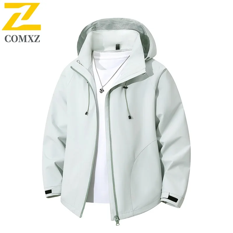 COMXZ Men Jacket 2025 Thickened Outdoor Adventure Windproof Warm Parka Casual Solid Color Design Travel Winter New Clothing