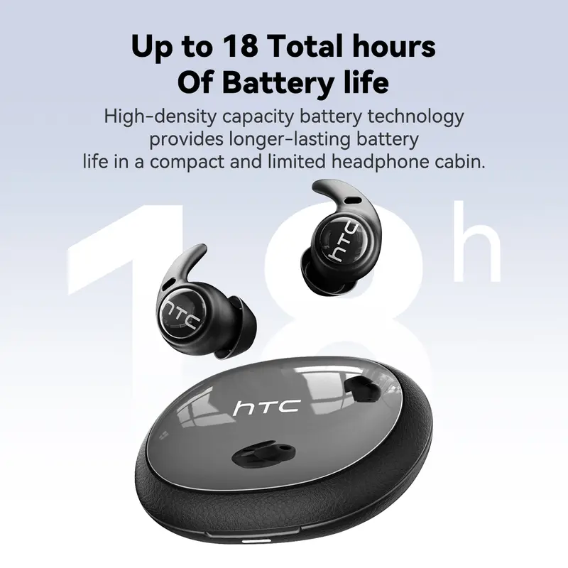 Wireless Bluetooth Headphones HTC NE76 Earbuds AI Smart Translation Earphones 30-Hour Battery Life for Music Office Work Sleep - Image 3