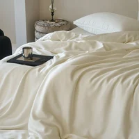 Liv-Esthete – ensemble de housse de couette en soie Pure 100% Pure, blanc, avec taies d'oreiller, couleur unie, peau saine, literie de luxe double/Queen/King 6