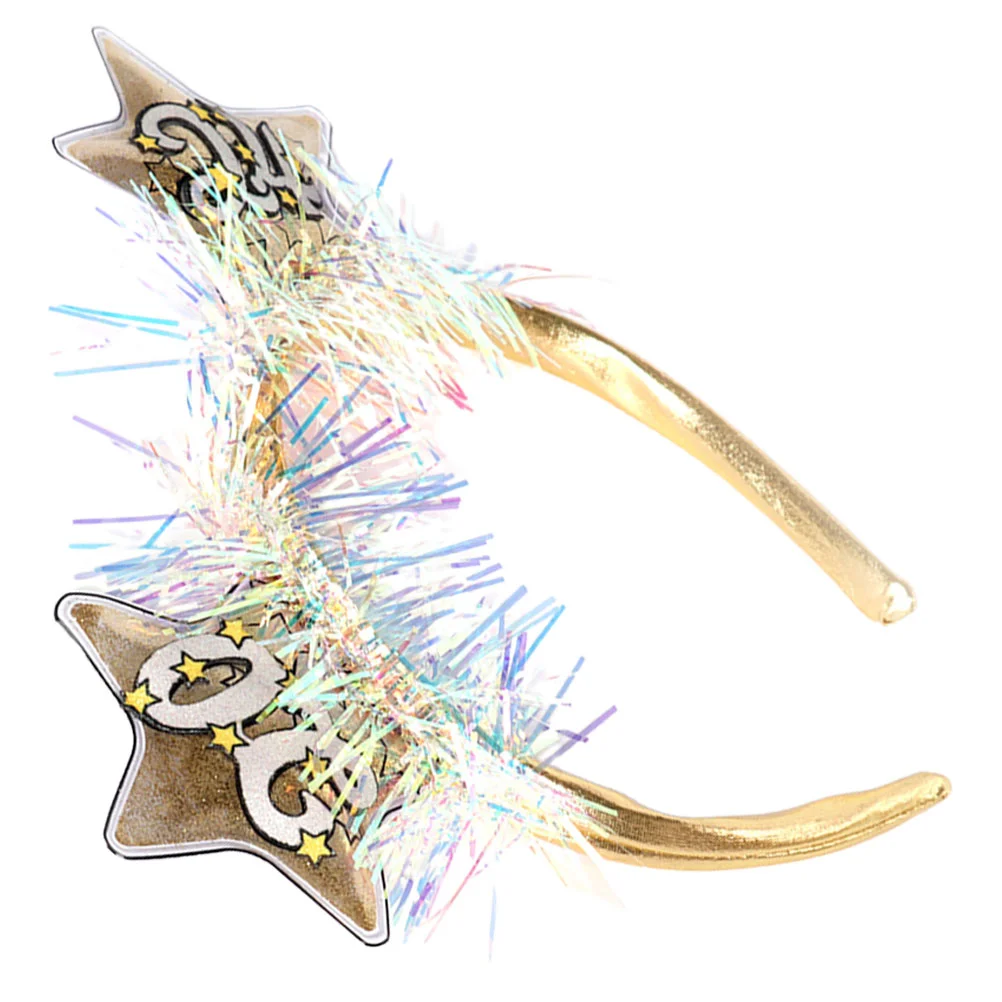 

2024 Headdress New Year Headband Hair Volume Clip Party Barrettes Year's Eve Supplies Pvc