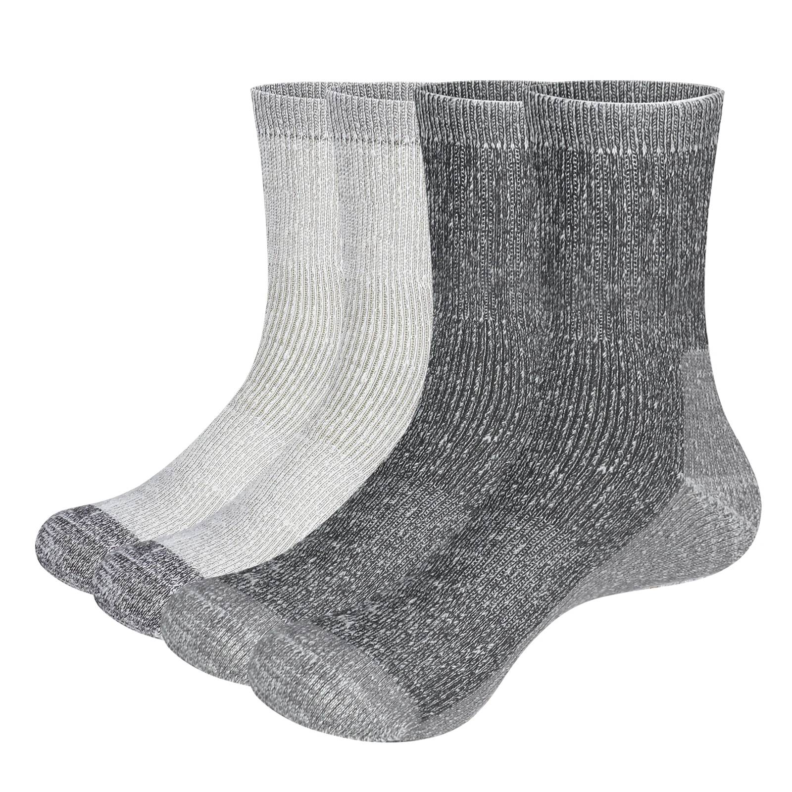 Mens Socks Thermal Socks 2Pairs Mens Merino Wool Hiking Socks Thermal Warm Winter Boot Crew Cushion Work Socks For Men 37-46