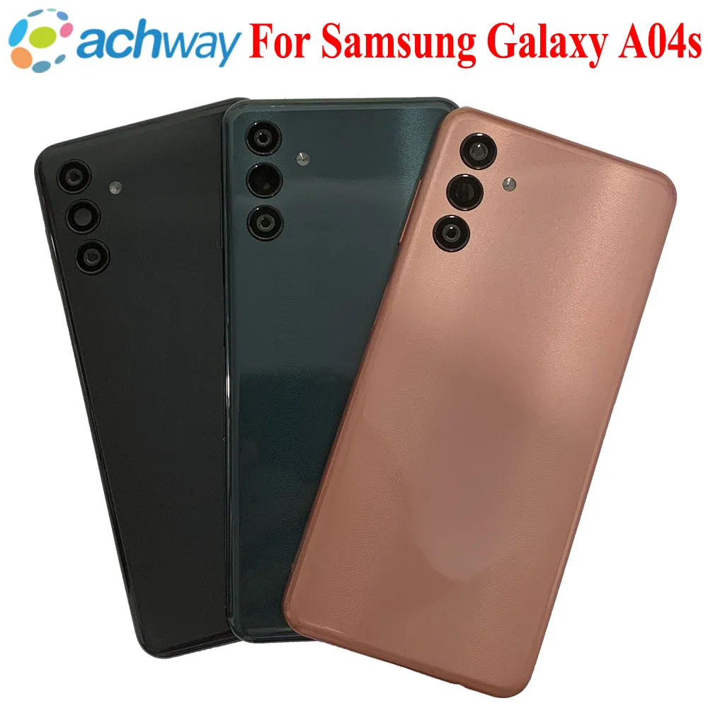 

Back Battery Cover Door A04s Housing Replacement 6.5" For Samsung Galaxy A04s A047 A047F Rear Glass Case Parts With Logo