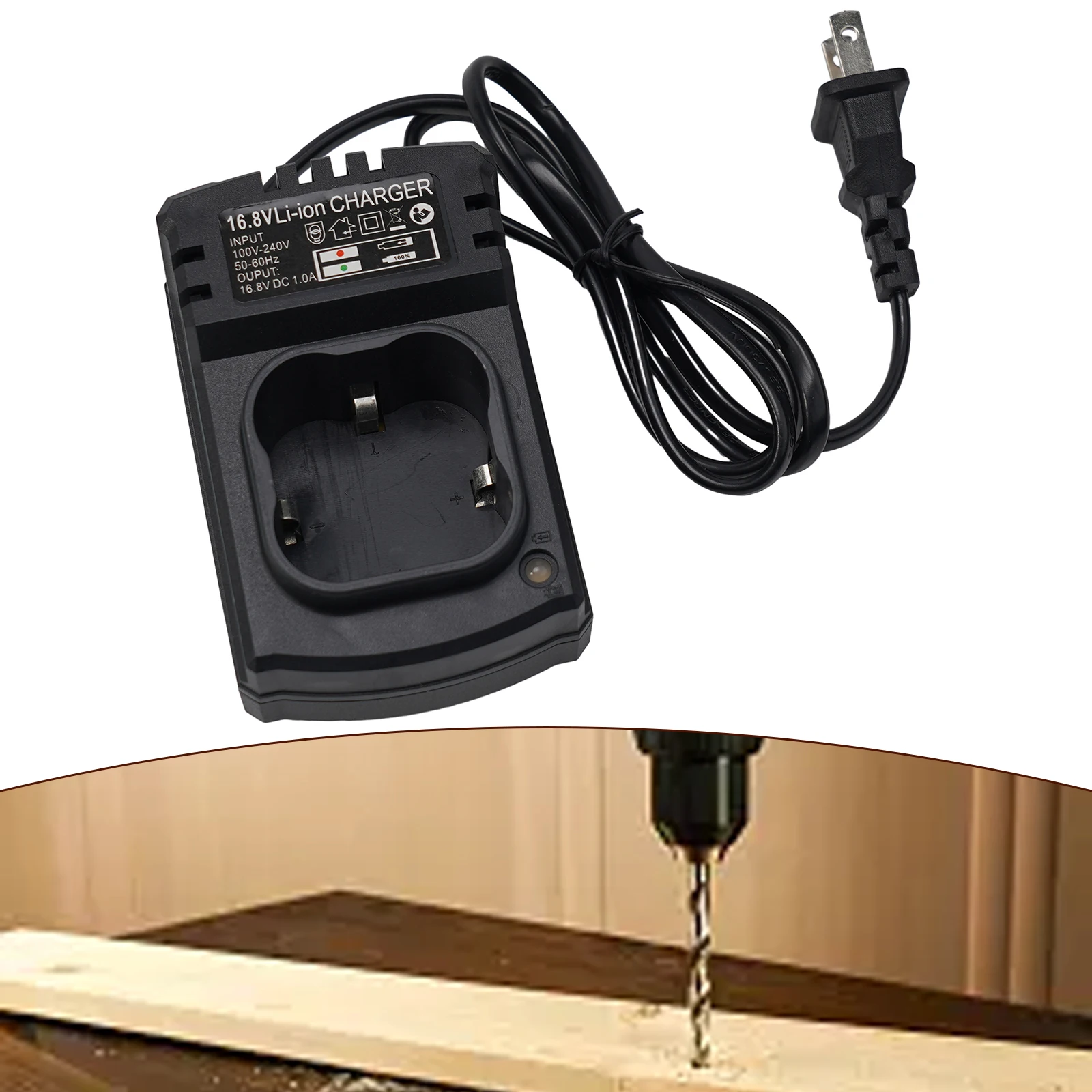Fugue Charger Electric Drill Charger 0.8m AC100-240V Lithium Battery DC16.8V for Zhipu