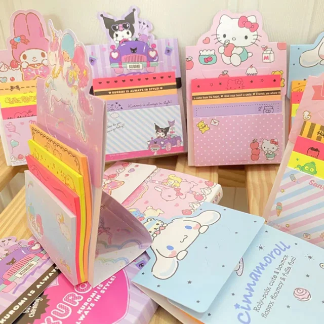 Hello Kitty Sticky Note Memo Pad Arces 80 Sheets Matricák Naponta Do Paper Girl A Student Office Sepleanery Ajándékhoz - Image 2