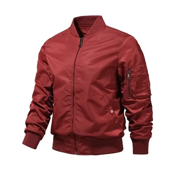 Men’s Solid Color Bomber Jacket 1