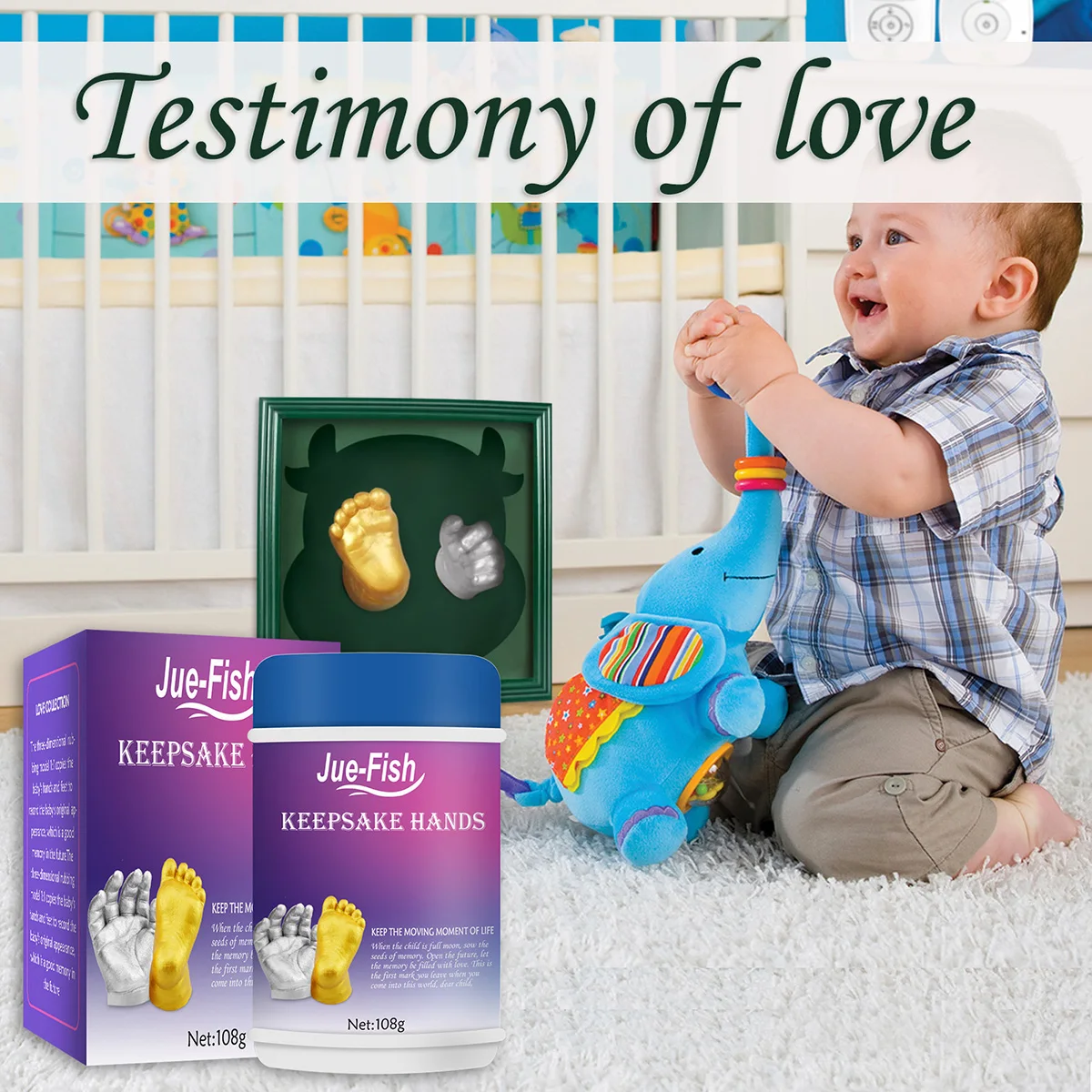 Hand and Footprint Kit Creative 3D Clone powder baby hand model Clone powder children full moon hand footprint souvenir model hand and footprint clay