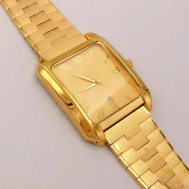 Gold Men's Quartz Movement Large Dial