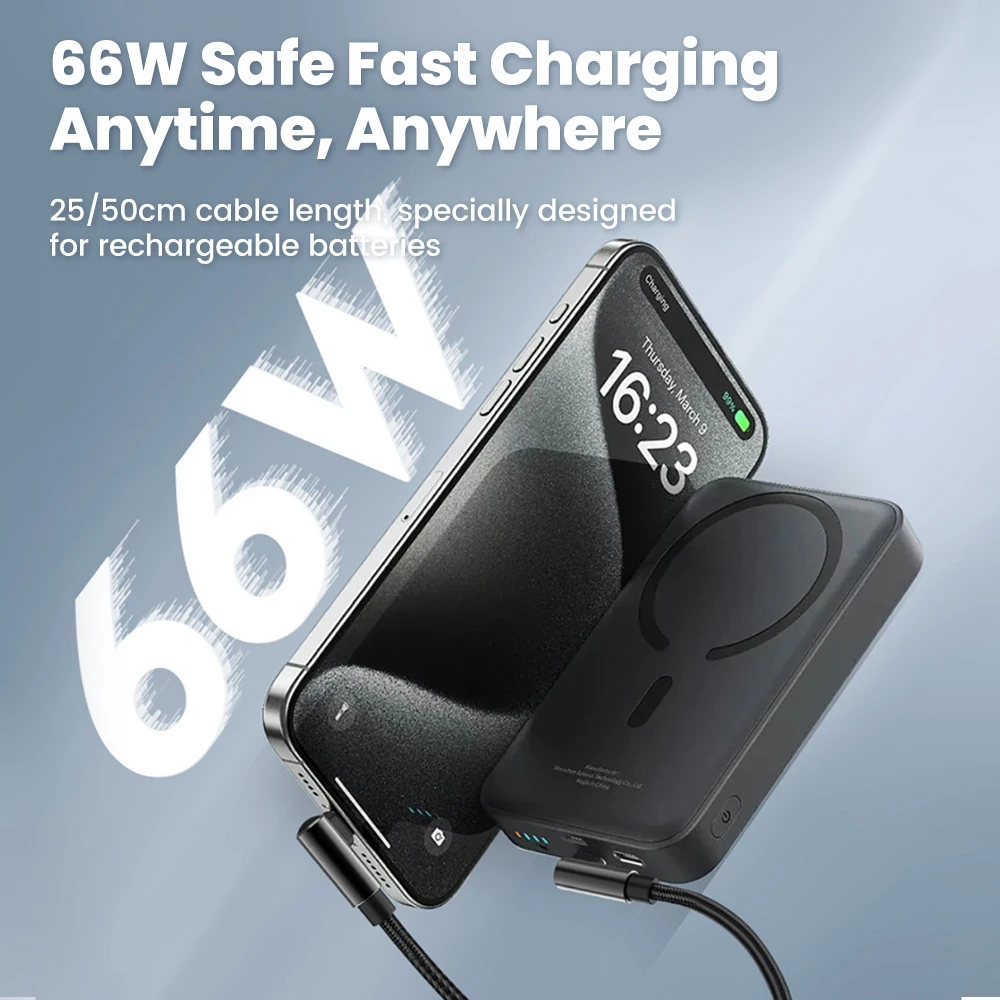 0.25M/0.5M 더블 엘보 숏 USB C 케이블 66W 고속 충전 휴대용 보조배터리 USB C to 타입 C 케이블 (아이폰 15, 16, 삼성용)