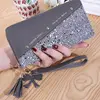 Leather Wristlet Handbag Elegant Tassel Security-Featured Women'S Wallet Spacious Clutch Wallet for Daily Use 3