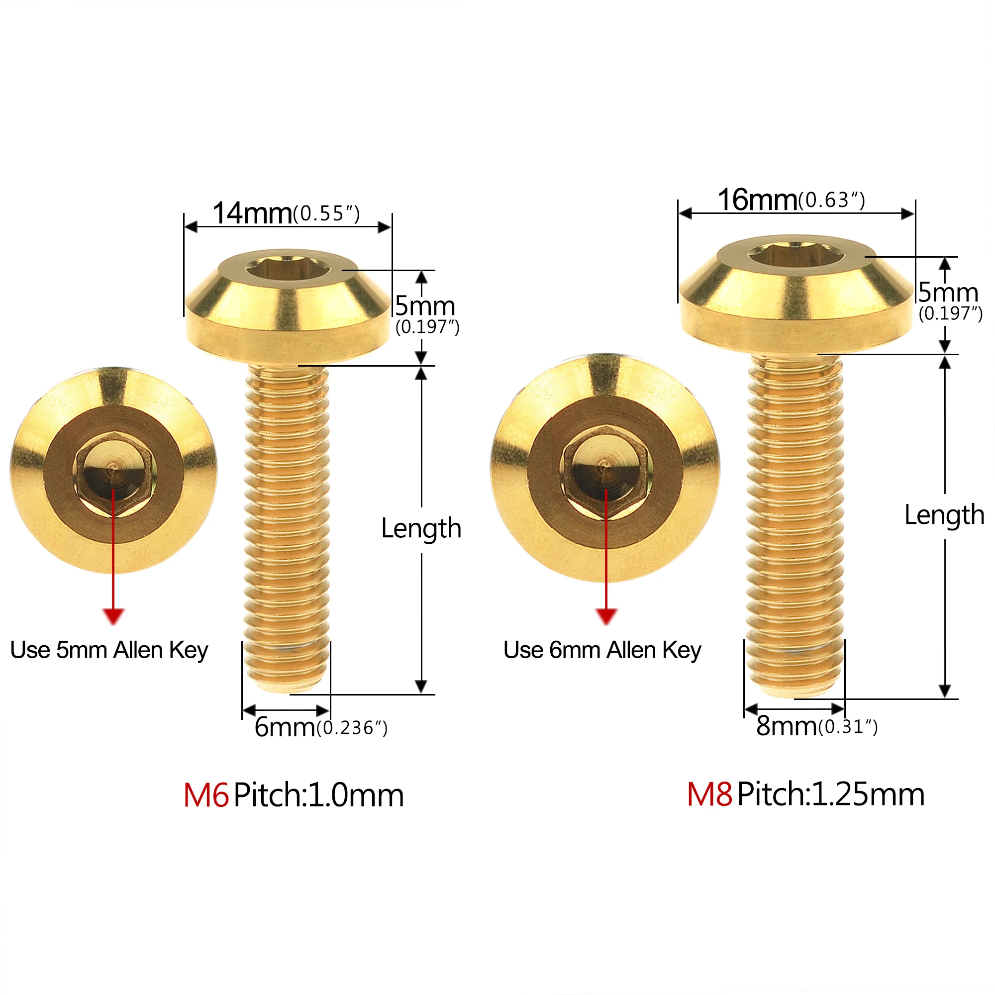 weiqijie titanium bolt m6 m8x12 15 20 01