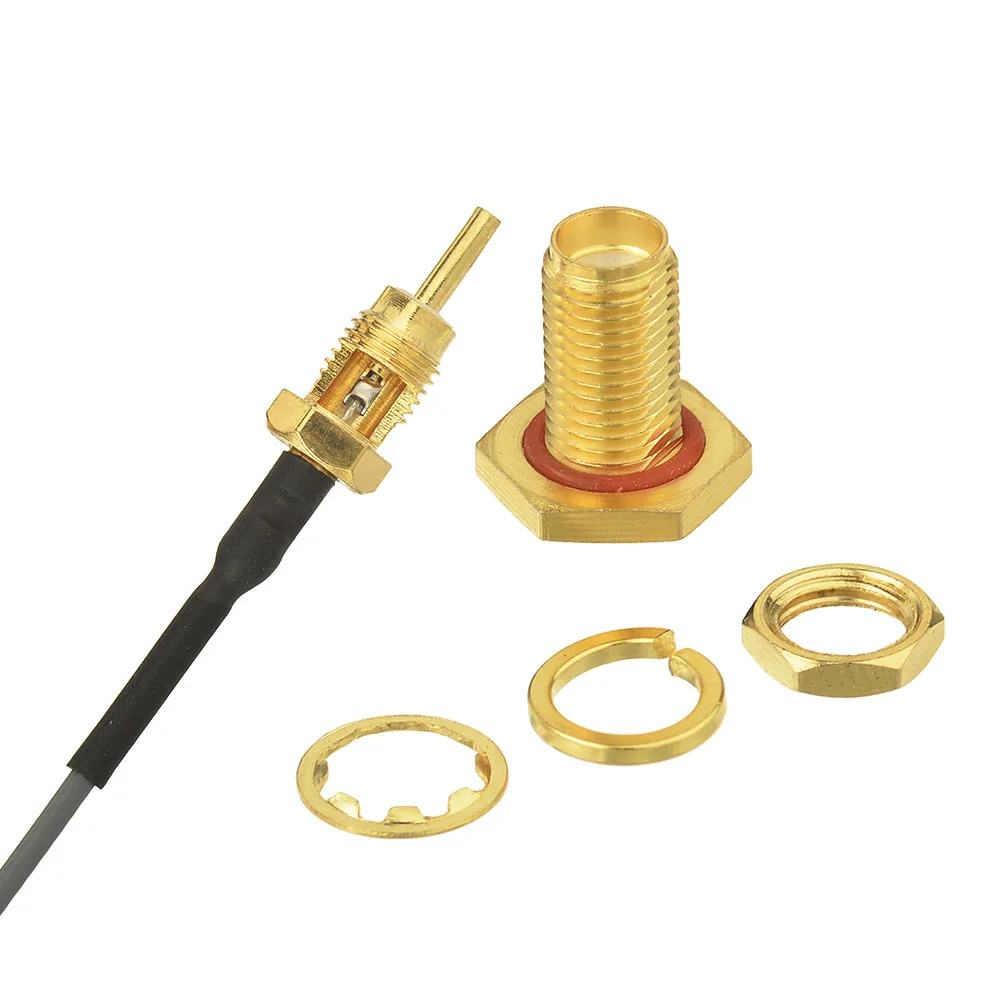O-링이 있는 Superbat SMA 암 벌크헤드 스트레이트 피그테일 케이블 1.13mm 30cm 무선 네트워킹용 케이블 어댑터