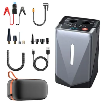 Alimentatore per avviamento auto, pompa di gonfiaggio montata su auto, macchina integrata per aspirazione e soffiaggio nuova Power Bank multifunzionale da 12 V