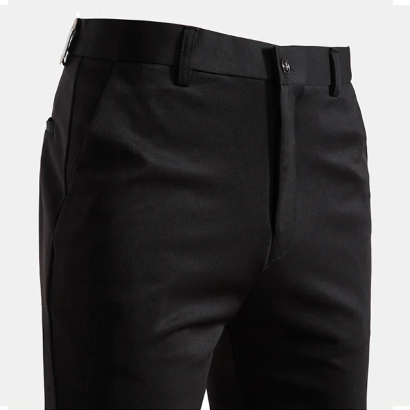 thumbnail image 1 of 29-42 pantalones de traje informales de negocios a la moda finos de verano para hombre, pantalones largos, pantalones formales de manga recta elástica para hombre de talla grande 28-40, 1 of 4