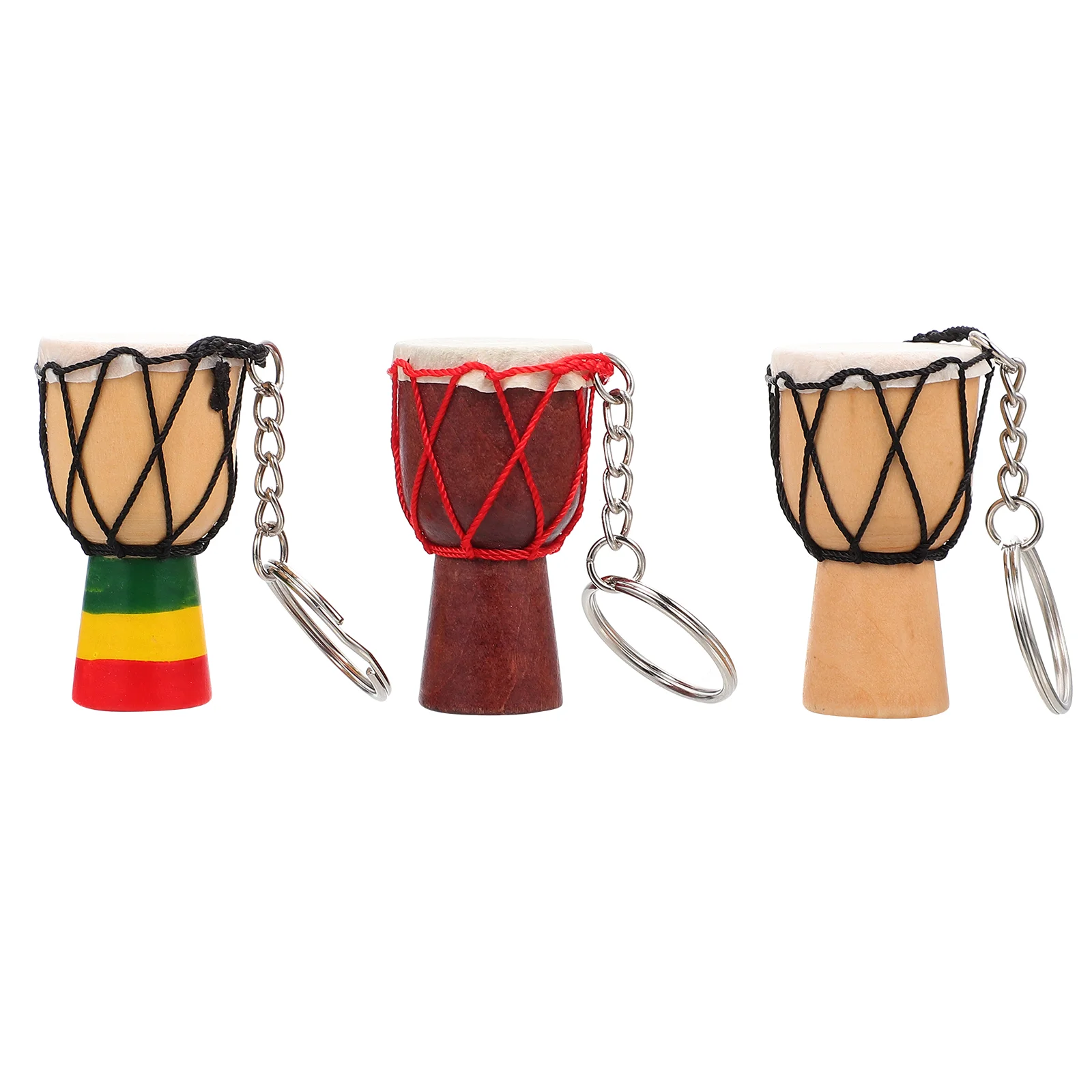 

Drum Shaped Key Rings Chains Durable Pendants Bag Ornaments Practical African Drum Key Chains Creative Key Decorations