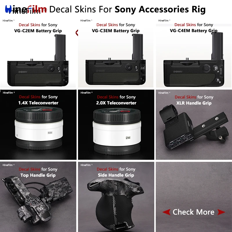 Vg-C4Em Vg-C3Em Teleconverter 1.4X 2.0X Battery Grip Decal Skin Per Accessori Per Fotocamere Sony Protector Wrap Cover Sticker