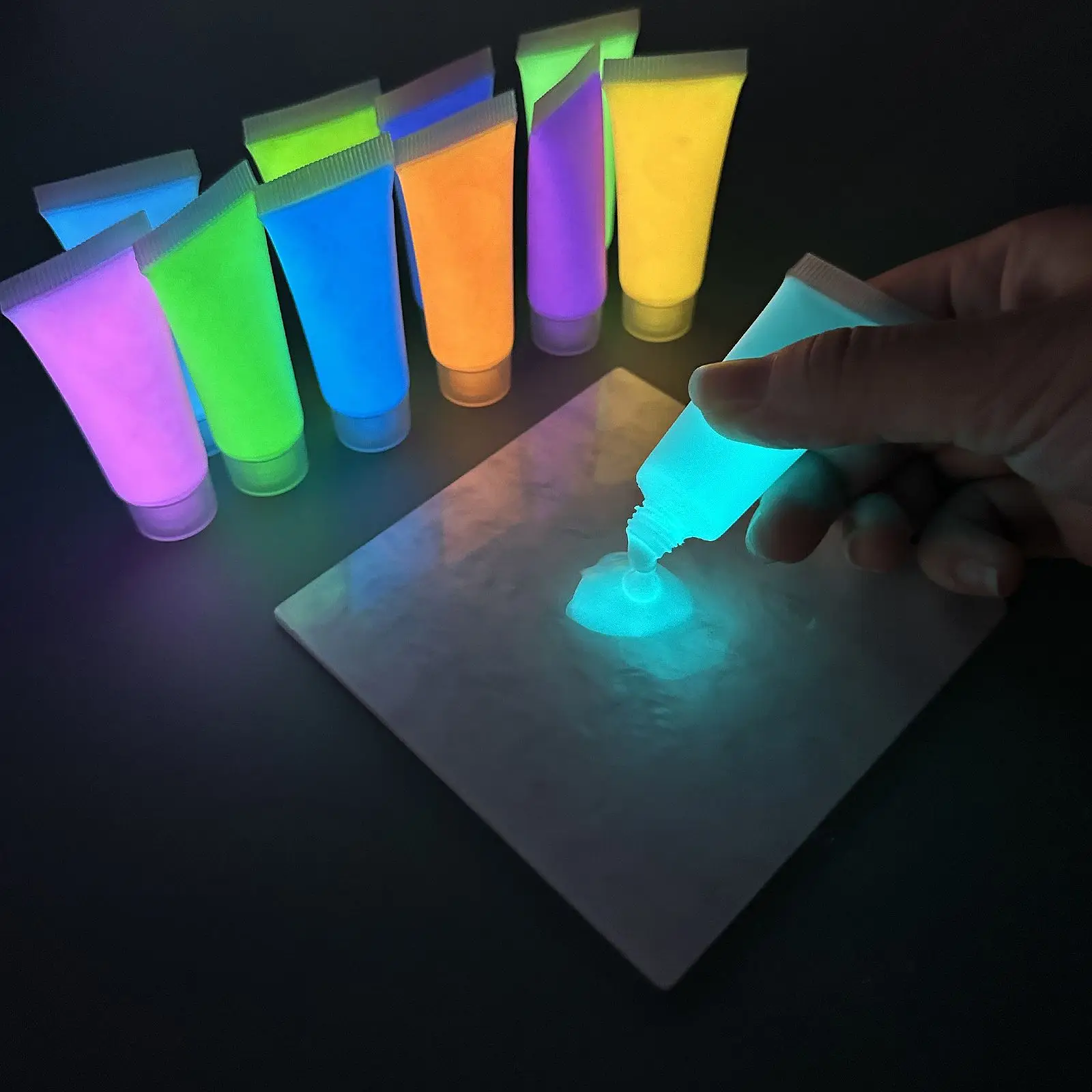 Epoxy Resin Pigment Kit Glow In Dark DIY Acrylic Paints Jewelry Making