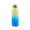 550ml Bottle With Time Marker Motivational Reusable Fitness Sports Outdoors Travel Leakproof BPA Free Frosted Plastic 4