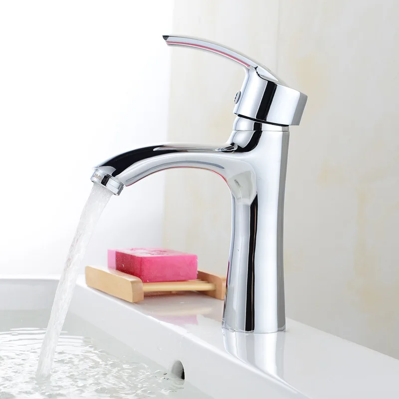 

Медный смеситель для раковины, одно отверстие, под раковину, смесительный клапан для холодной и горячей воды, раковина для ванной комнаты, смеситель для ванной комнаты, бытовой